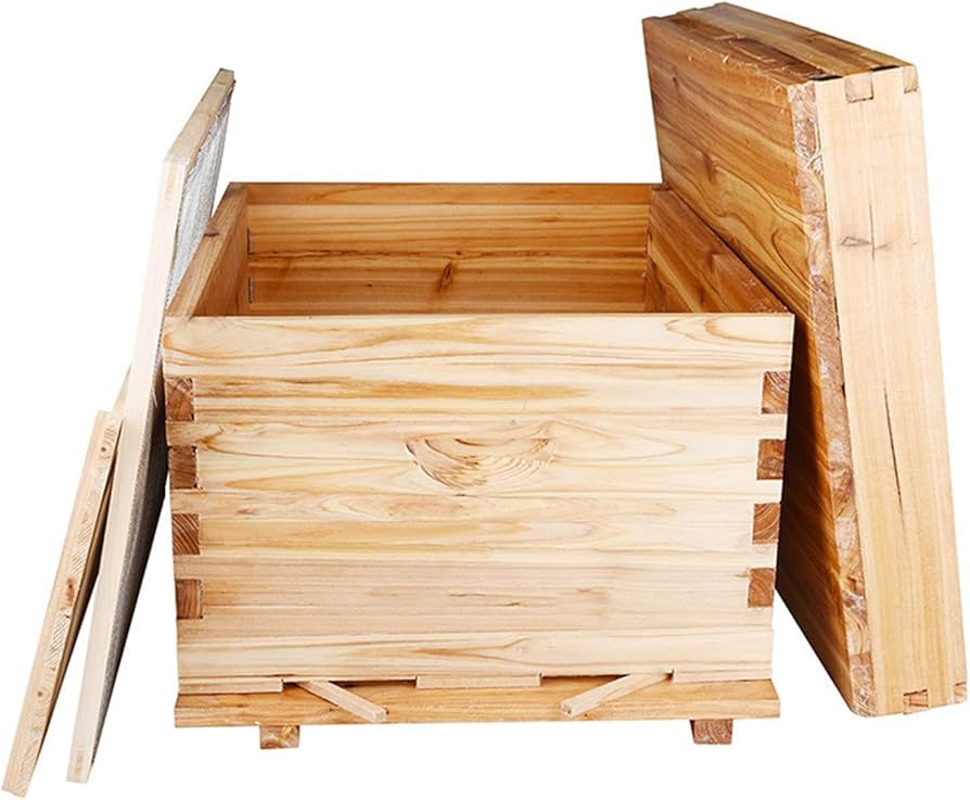 Amazon.co.jp: ミツバチ 巣箱 7枠 10枠 ミツバチ飼育箱 大容量 杉材