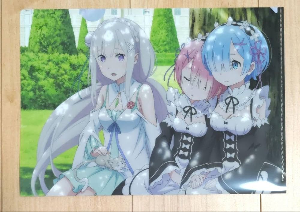 PSA10 リゼロ ヴァイス 銀髪 青色髪 桃色髪 エミリア レム ラム 【公式