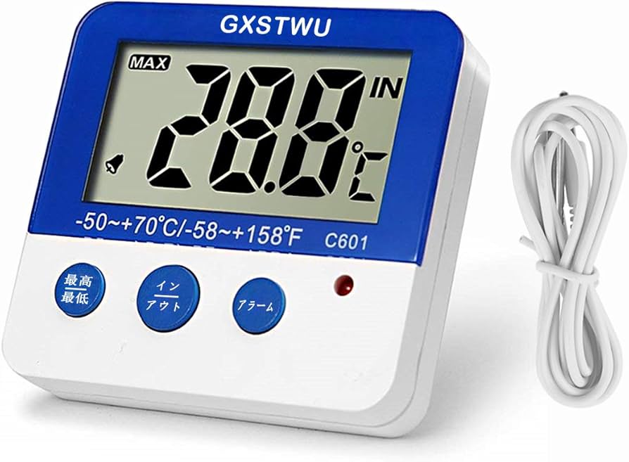 Amazon.co.jp: GXSTWU 冷蔵庫 冷凍庫 温度計 高温低温アラーム