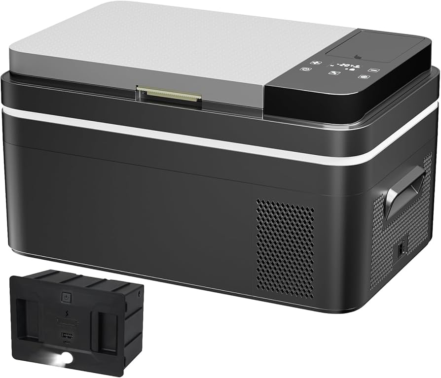 Amazon.co.jp: Sumeriy 車載冷蔵庫 26L バッテリー付き -20℃～20℃ 急速