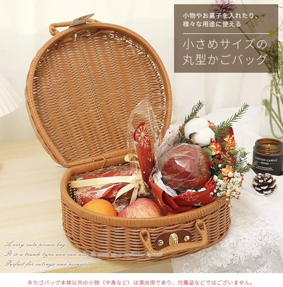 Amazon｜[スーツケースカンパニー]GPT かごバッグ 丸型 持ち手付き