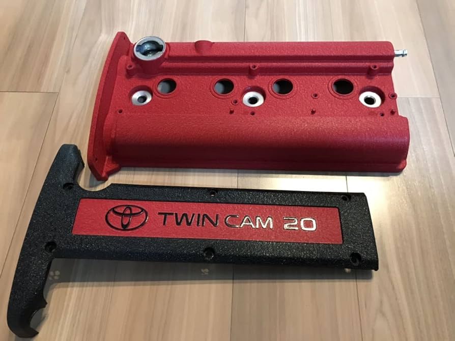 Amazon.co.jp: プロの仕上げ 4AG 20V AE101 AE111 エンジン 赤結晶塗装