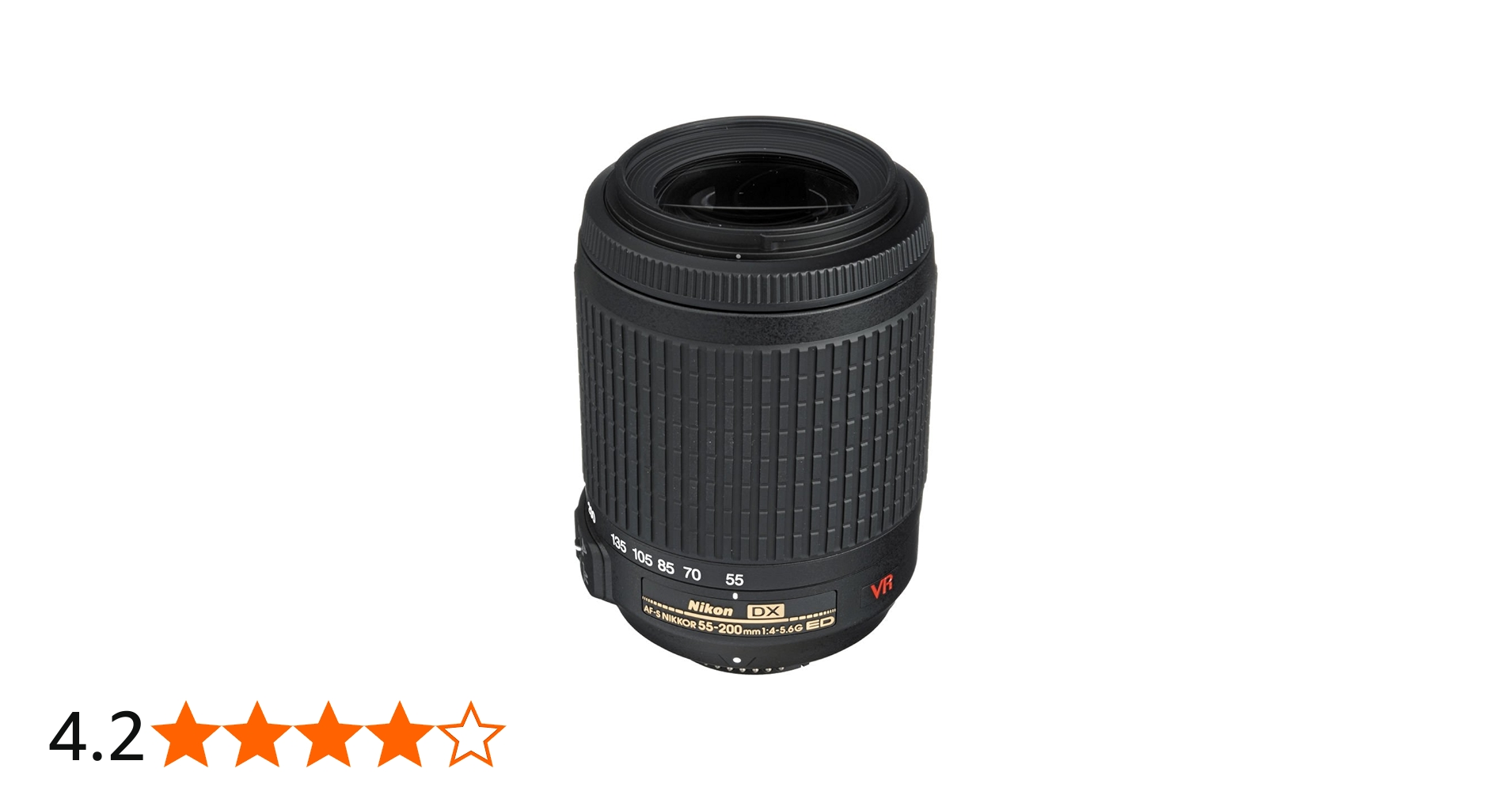 Nikon 55-200 mm f/4-5.6G AF-S VR DX IF-ED Telephoto Zoom Lens for
