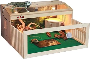 Amazon | Takimi 爬虫類飼育ケージ 引き出し式 天然松材 空間を2倍