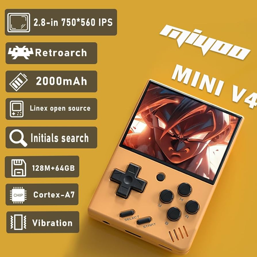 Amazon.com: Miyoo Miyoo Mini V4 Retro Game Console, Portable