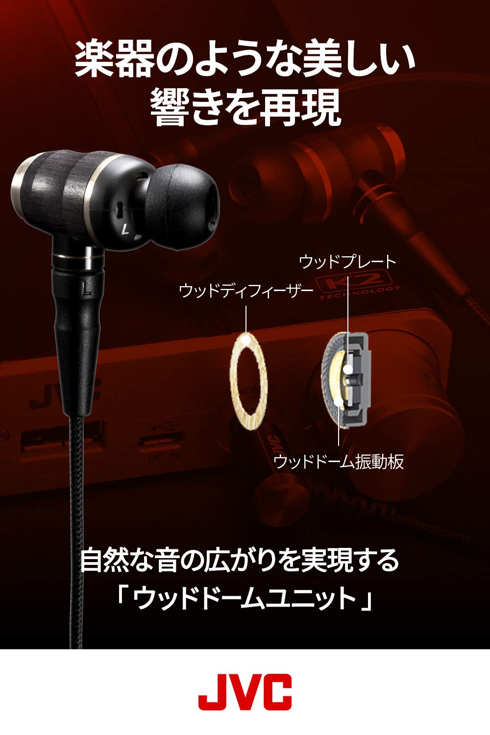 Amazon.co.jp: JVCケンウッド HA-FX1100 WOODシリーズ カナル型