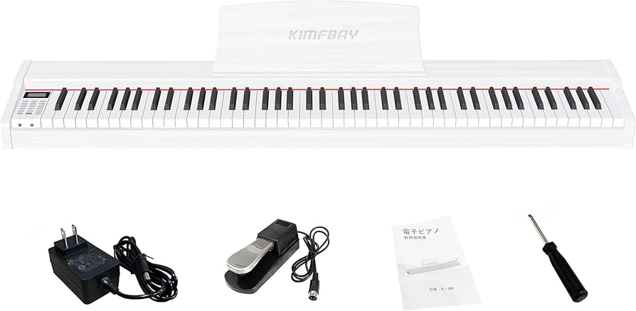 Amazon | KIMFBAY 電子ピアノ 88鍵盤 卓上 木製 電子 ピアノ 88鍵