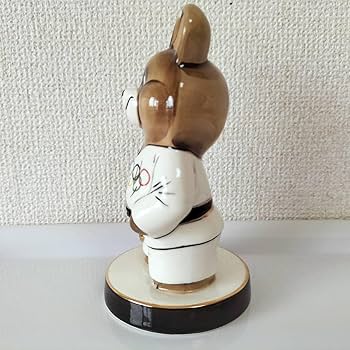 Amazon.co.jp: FF022北欧ロシア雑貨、モスクワ五輪ミーシャの陶器 柔道