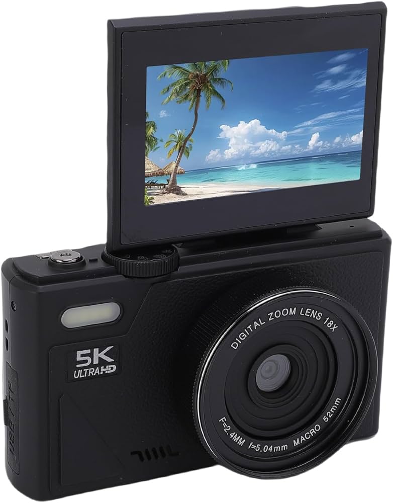 Amazon | デジタルカメラ 5K UHD 75MP、オートフォーカス トラベル