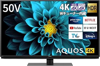 Amazon | シャープ 50V型 液晶 テレビ AQUOS 4T-C50DL1 4K チューナー