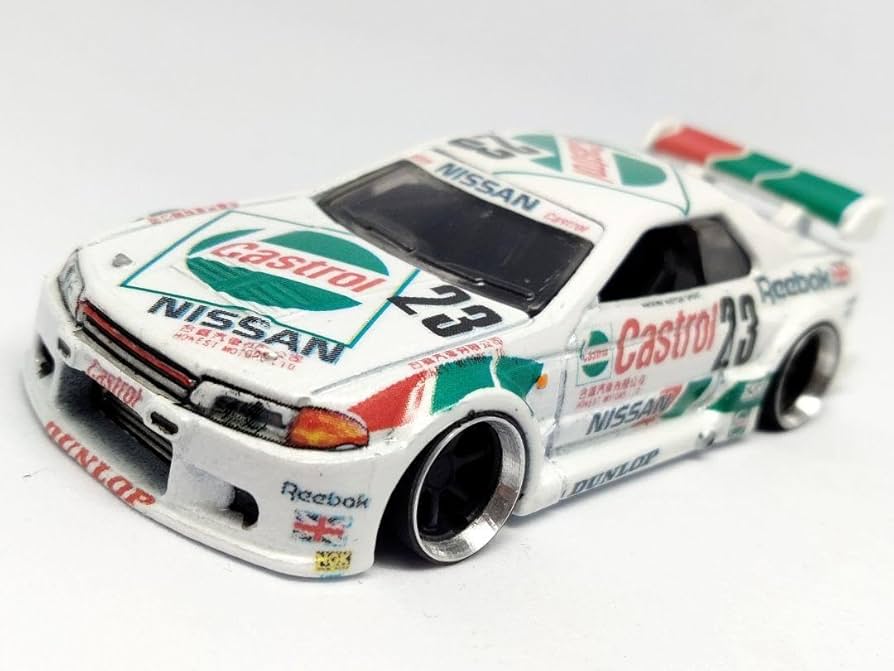Amazon.co.jp: ホットウィールカスタム産 GTR R32 Castrolアルミリム
