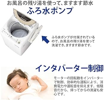 Amazon.co.jp: シャープ 洗濯機 穴なし槽 ES-GV9E-N インバーター搭載