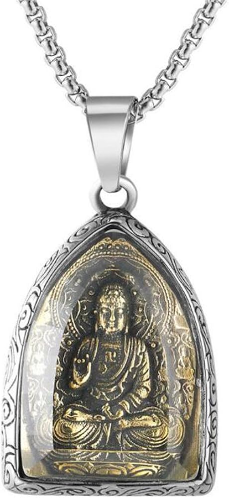 Amazon | August-chi プラクルアン 仏像 如来 タイのお守り ネックレス