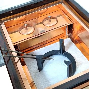 Amazon.co.jp: 長火鉢 江戸火鉢 手あぶり 木製 囲炉裏 茶道具 時代