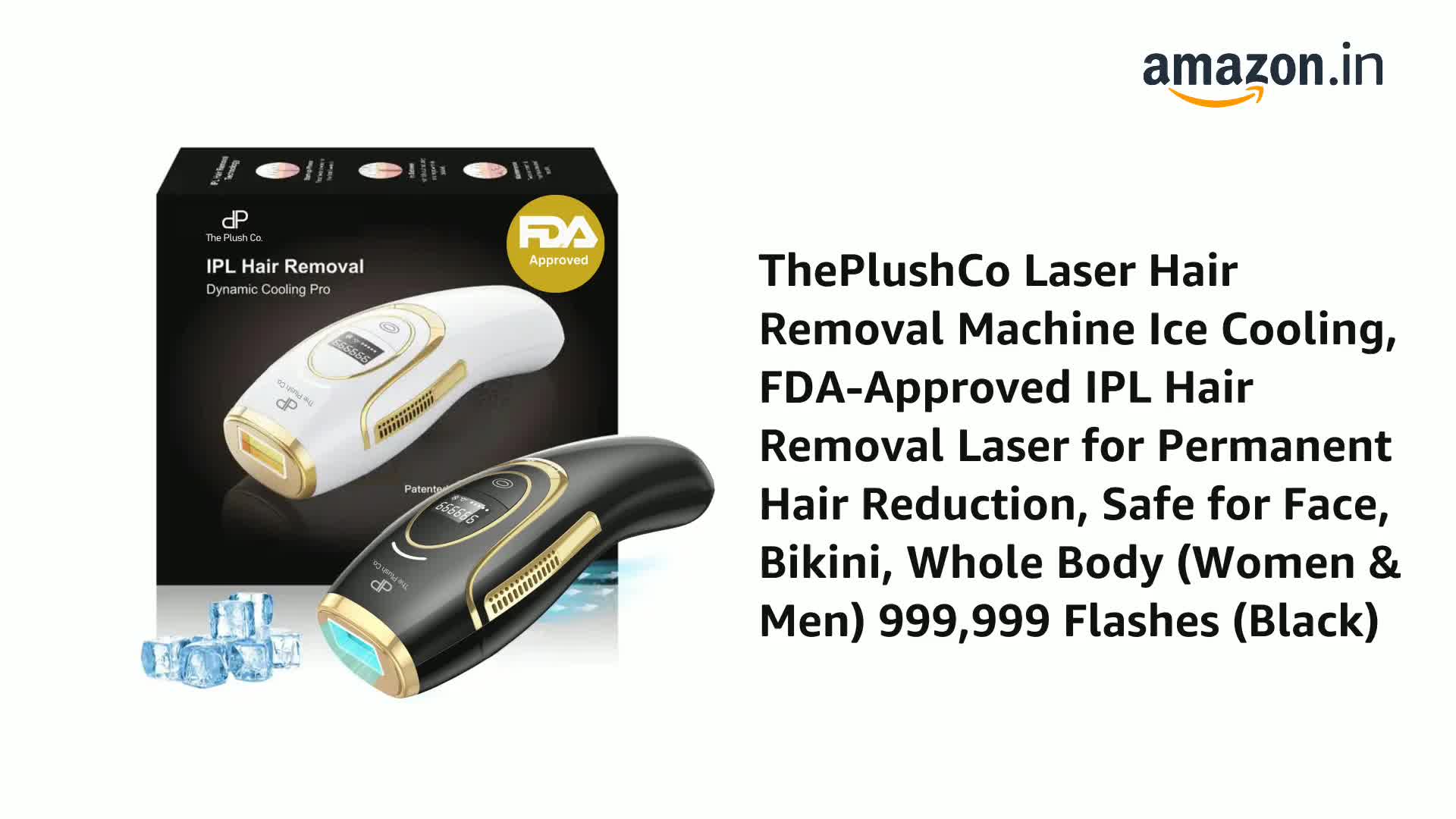 The Plush Co. Ice Cooling IPL Laser Permanent Hair Removal Machine