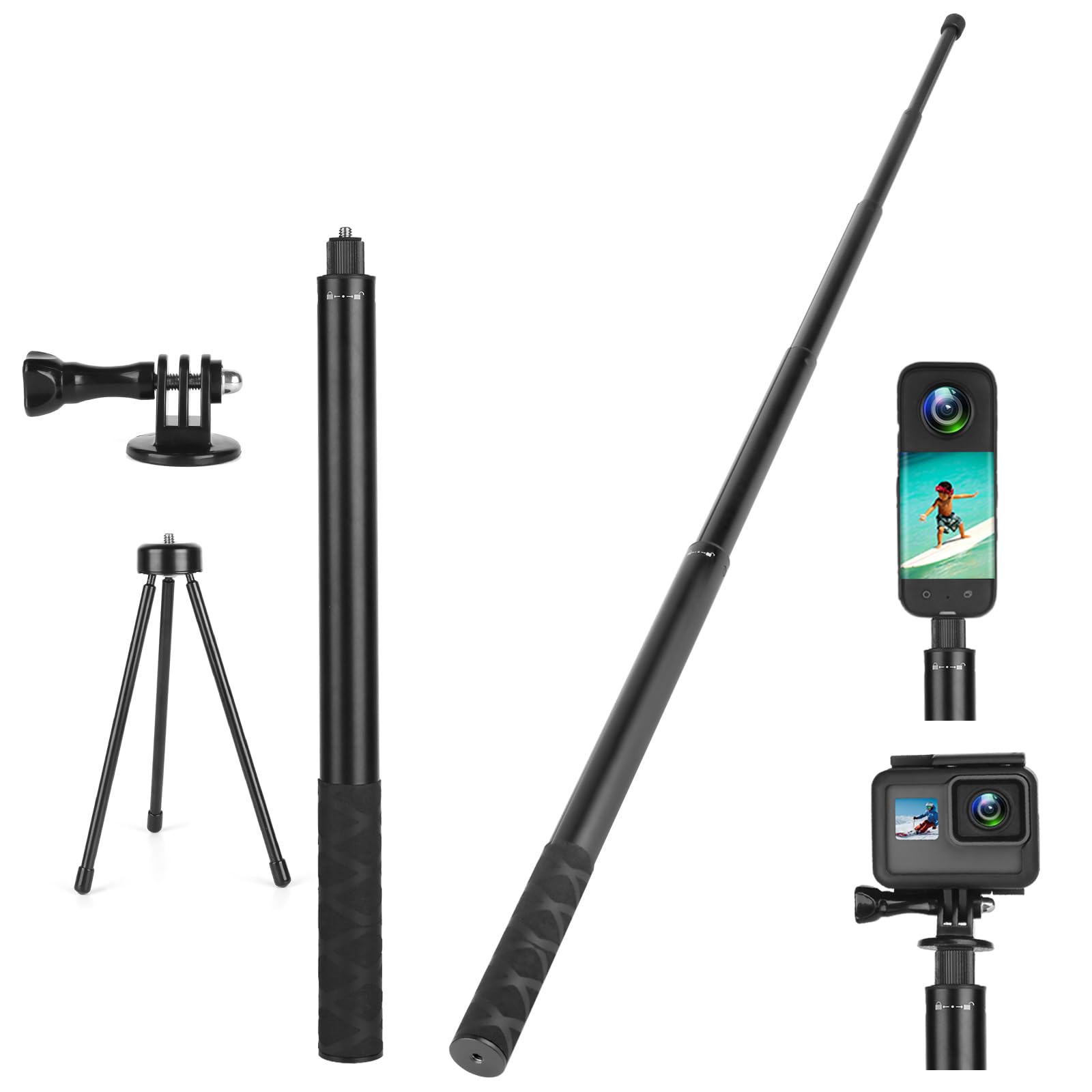 Amazon.com: 61.8 in Insta360 Invisible Selfie Stick with Tripod