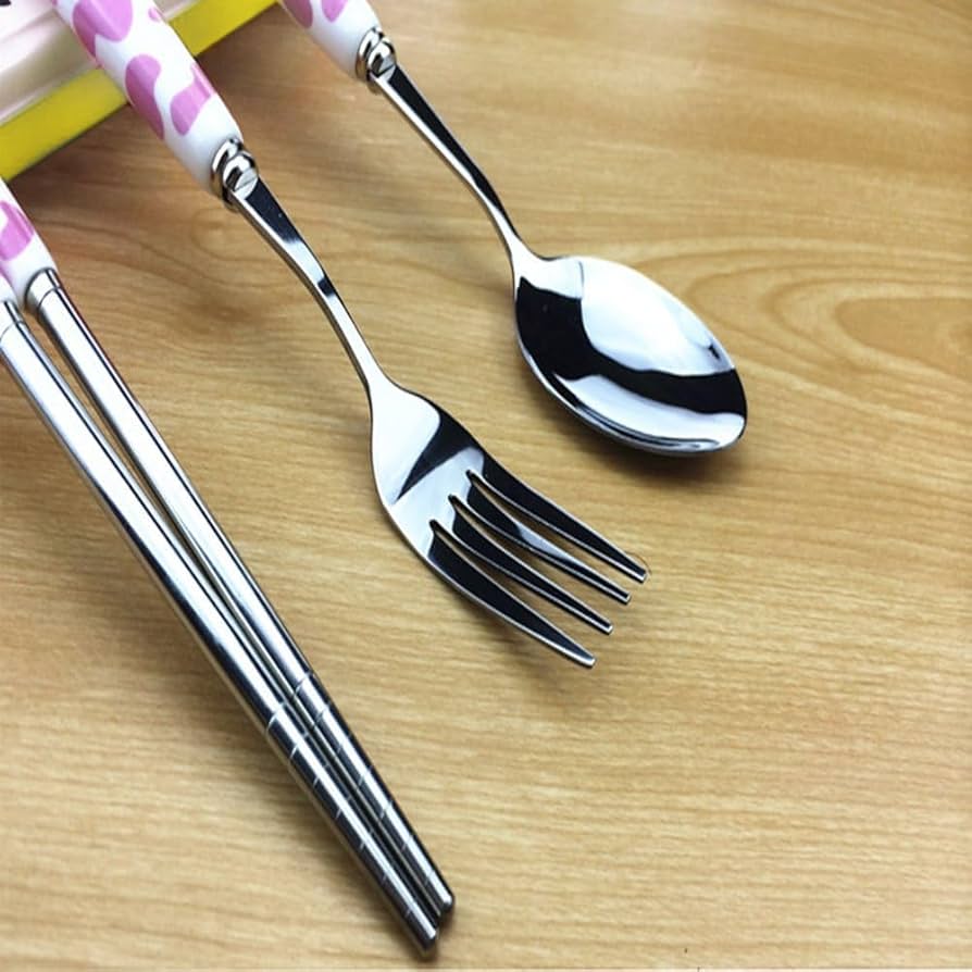 Amazon.com | OLizee® Cute Creative Cow Pattern Design Flatware Set