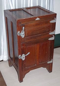 Amazon.co.jp: アンティーク木製冷蔵庫氷冷蔵庫収納ビンテージ家具昭和