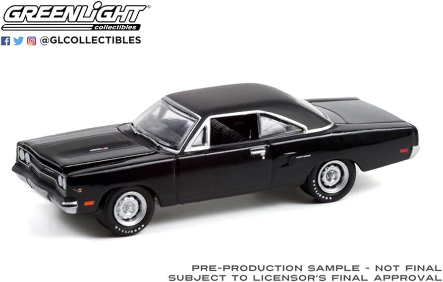 Amazon | グリーンライト 1/64 プリマス ロードランナー 1970 ブラック