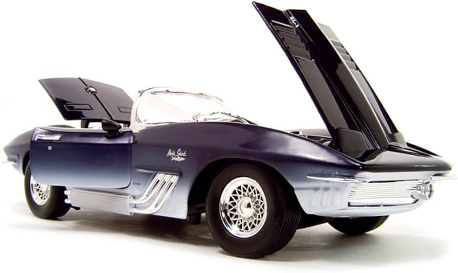 Amazon.com: Motormax 1961 Chevrolet Corvette Mako Shark Dark Blue