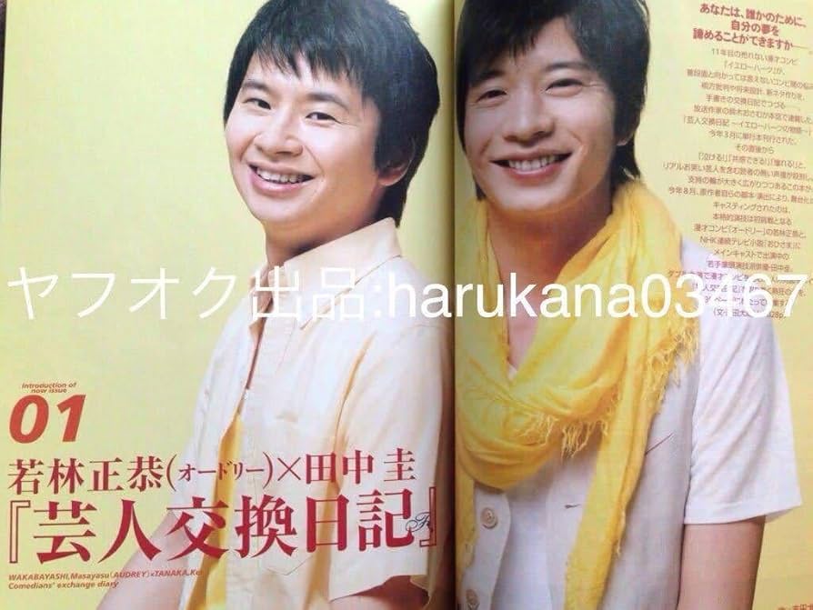 田中圭 若林正恭 芸人交歓日記 ポストカードサイン入り・NoteBook付