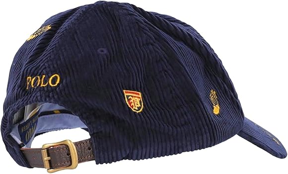 Amazon | ラルフローレン コーデュロイ ボールキャップ, ネイビーバー
