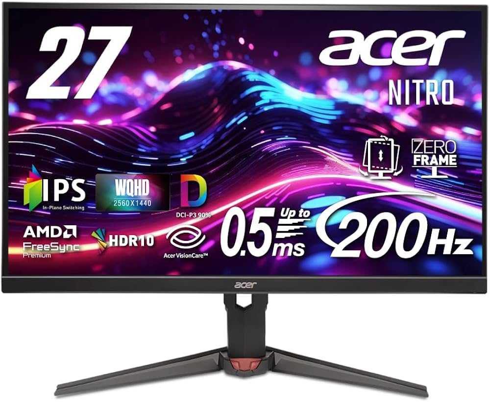 Amazon.co.jp: Acer 27インチ WQHD IPS 非光沢 エルゴスタンド 200Hz