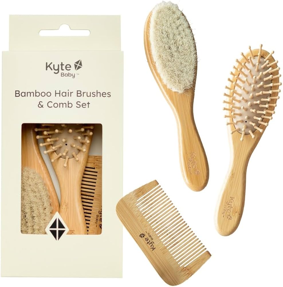 Amazon.com : Kyte BABY Bamboo 3-Piece Brush Set - 1 Goat Hair
