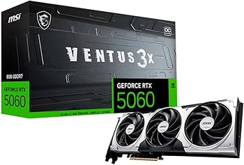 MSI Gaming RTX 5060 8G Ventus 3X OC Graphics Card (8GB GDDR7,128