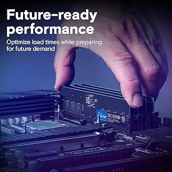 Crucial 32GB DDR5 RAM Kit (2x16GB), 5600MHz (or 5200MHz) Desktop