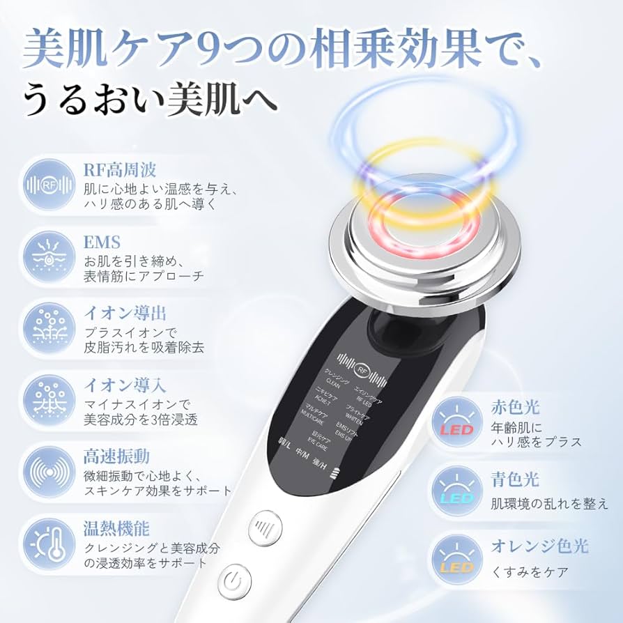 Amazon.co.jp: SONCCI 美顔器 EMS RF美顔器 目元 温熱 振動 イオン導入