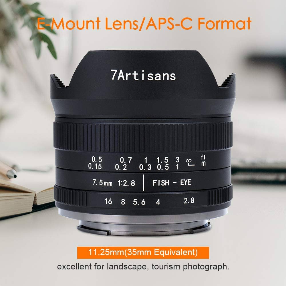 Amazon | 7artisans 7.5mm F2.8 II 魚眼レンズ 超広角 Sonyミラー