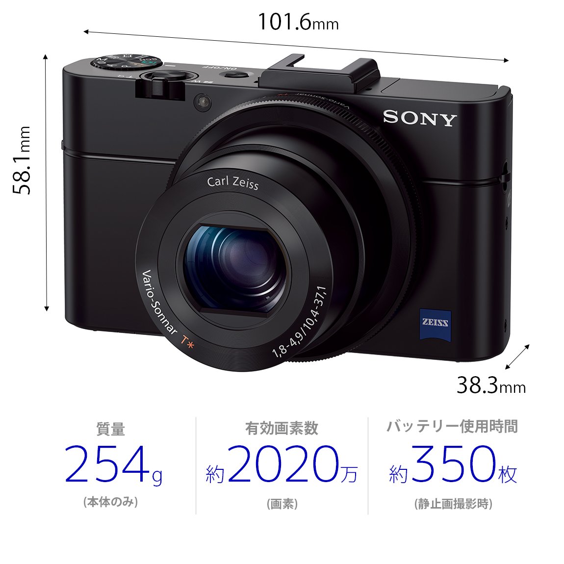 Amazon.co.jp: Sony Cyber-shot DSC-RX100M2 Digital Camera with 1.0