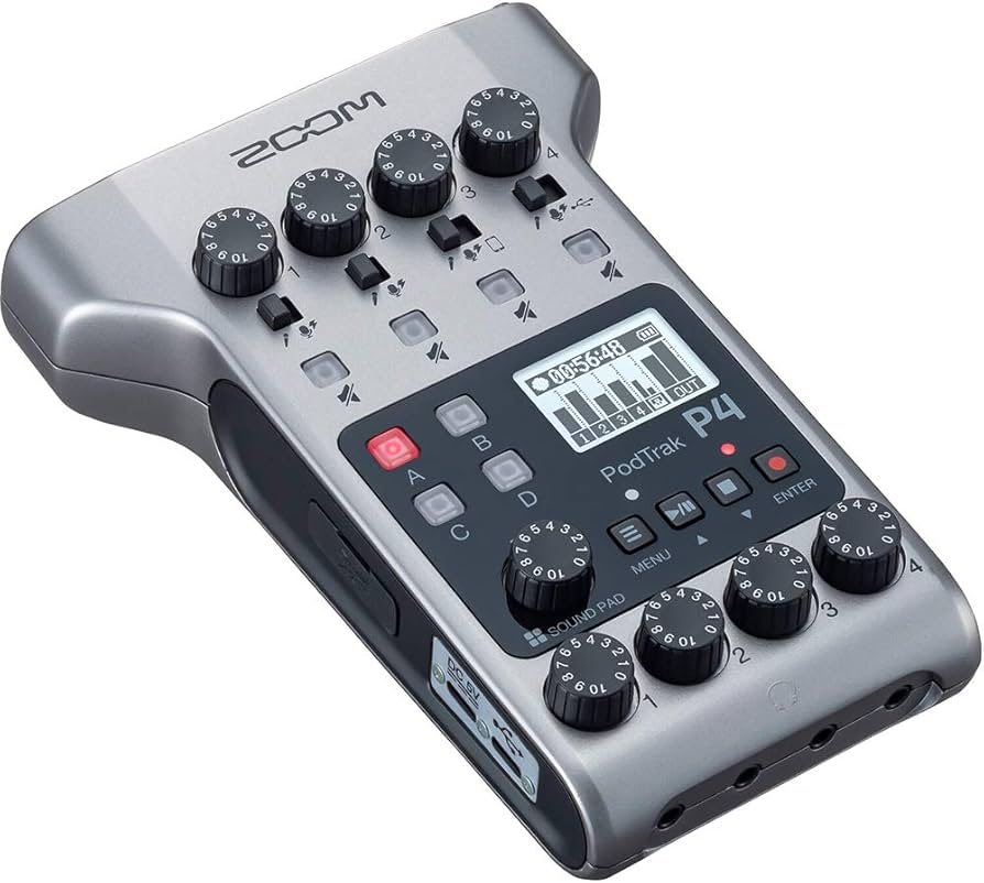 Amazon.com: Zoom PodTrak P4 Portable Multitrack Podcast Recorder