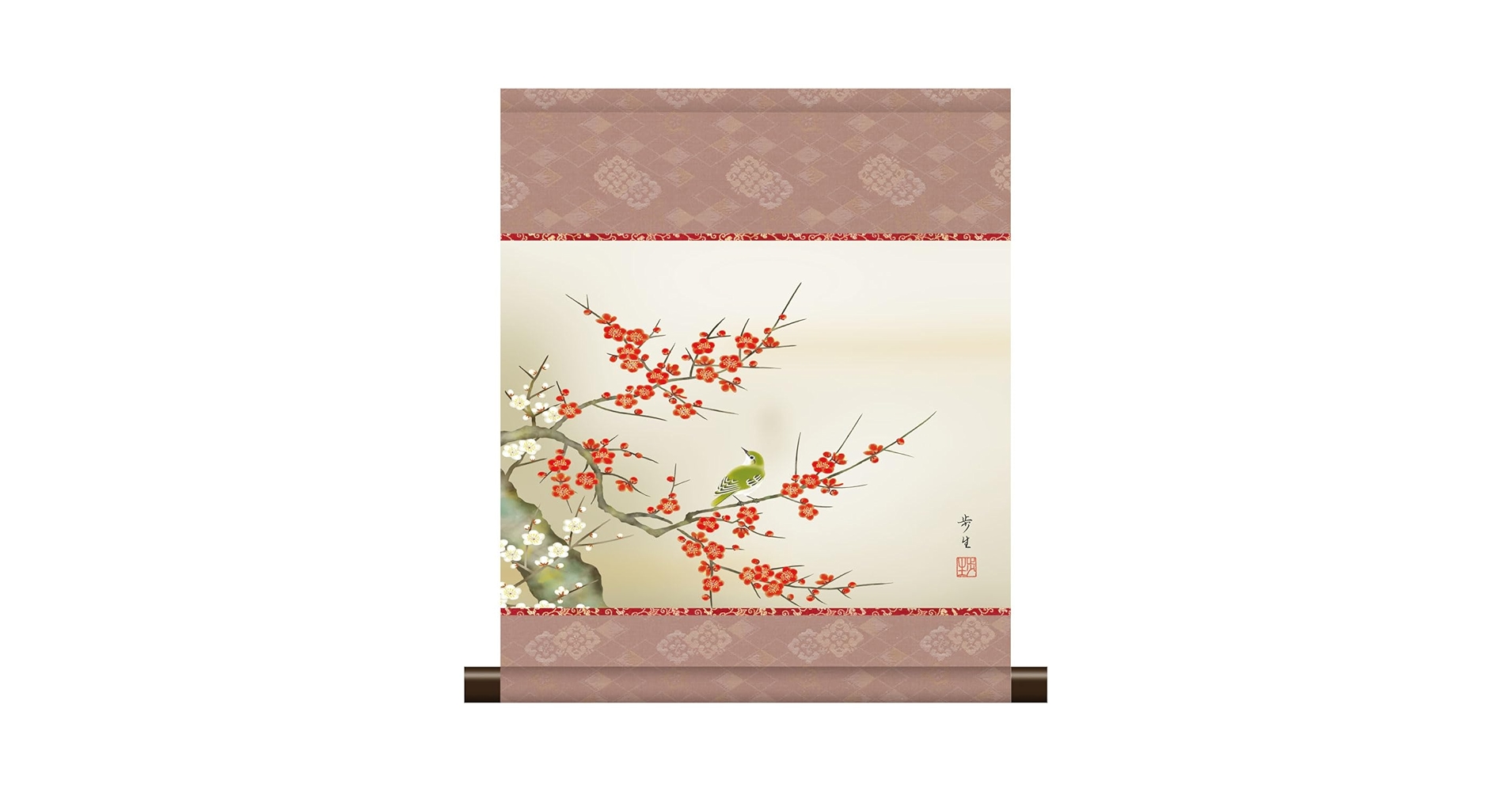 掛け軸 横山大観 作 『 鼬 』絹本 名品 複製 希少 軸装 茶道具 掛軸