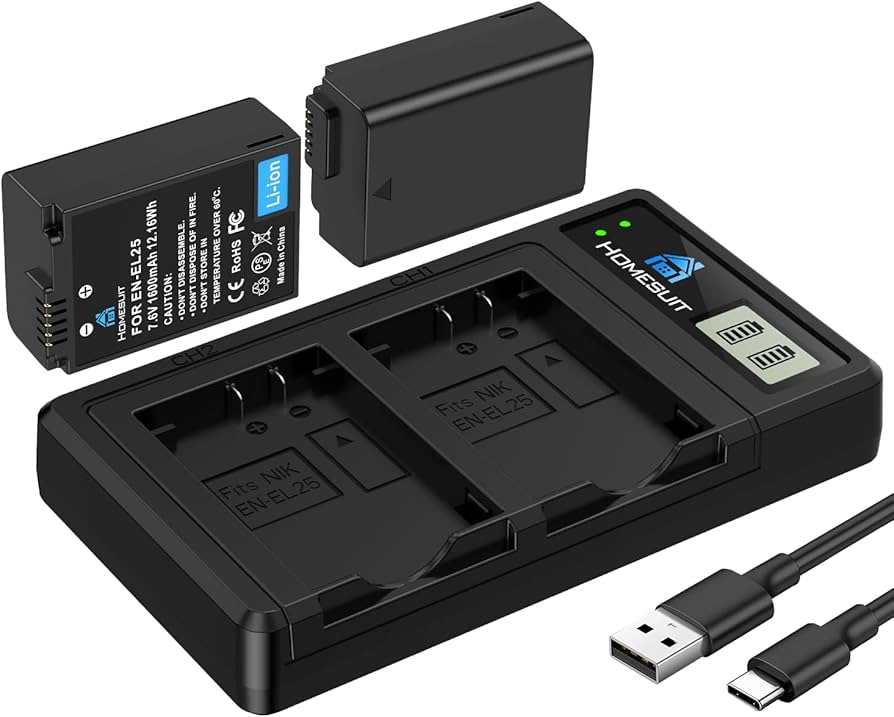 Amazon.co.jp: Homesuit EN-EL25 互換バッテリー 1600mAh 2個入 MH-32