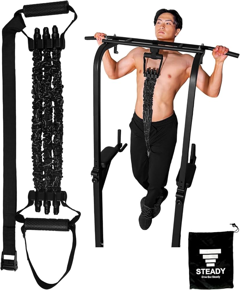 Amazon | STEADY 懸垂アシストチューブ 筋トレグッズ 最大70kg/85kg