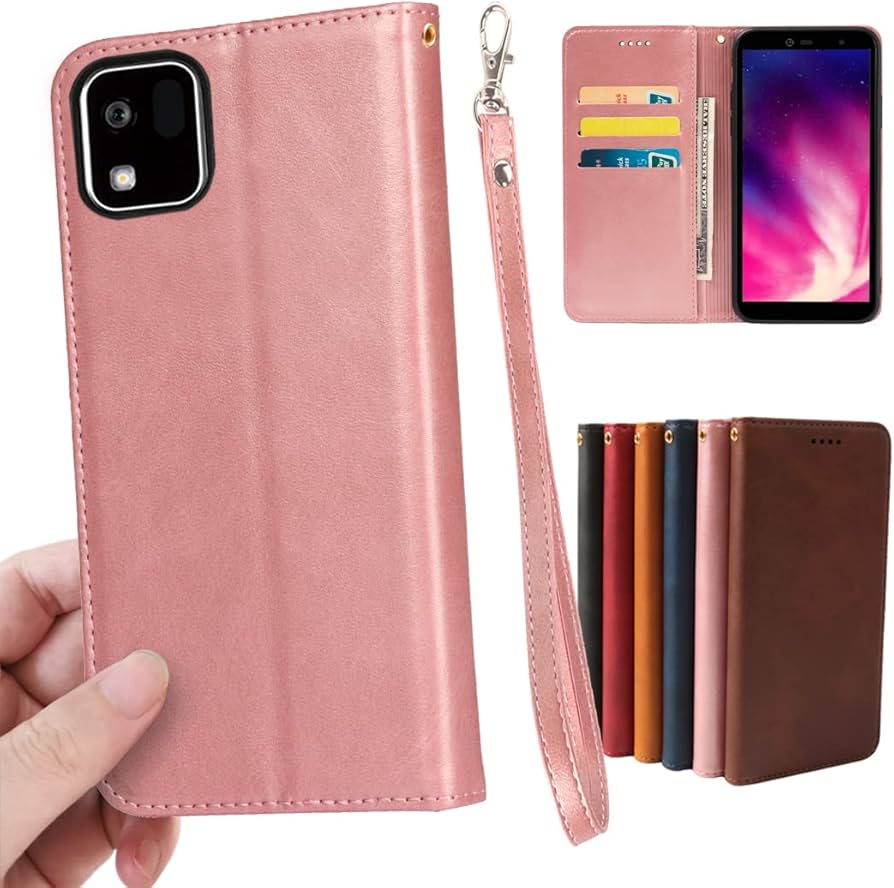 Amazon | 京セラ かんたんスマホ3 A205KC ケース 手帳型 ストラップ 同