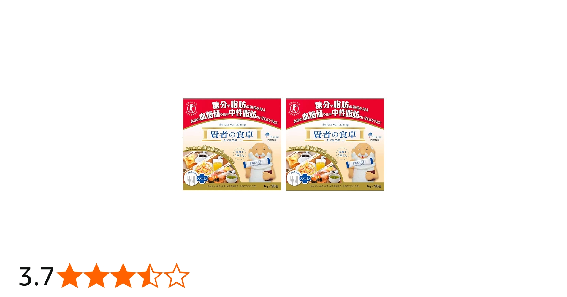 Amazon.co.jp: 大塚製薬 賢者の食卓 ダブルサポート 6g×30包×2箱