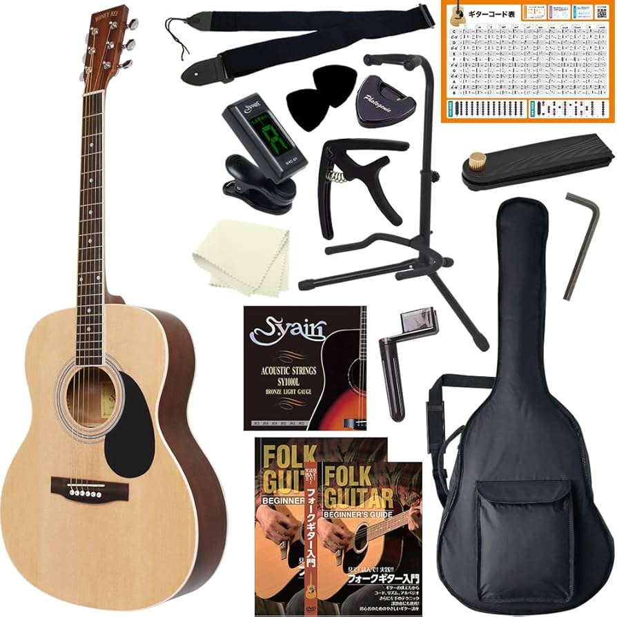 Amazon | HONEY BEE アコースティックギター F-15 初心者入門16点