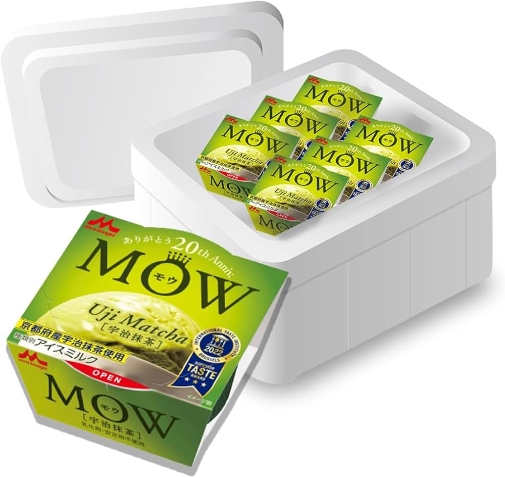 Amazon.co.jp: [冷凍] 森永乳業 MOW （モウ） 宇治抹茶 | ドライアイス