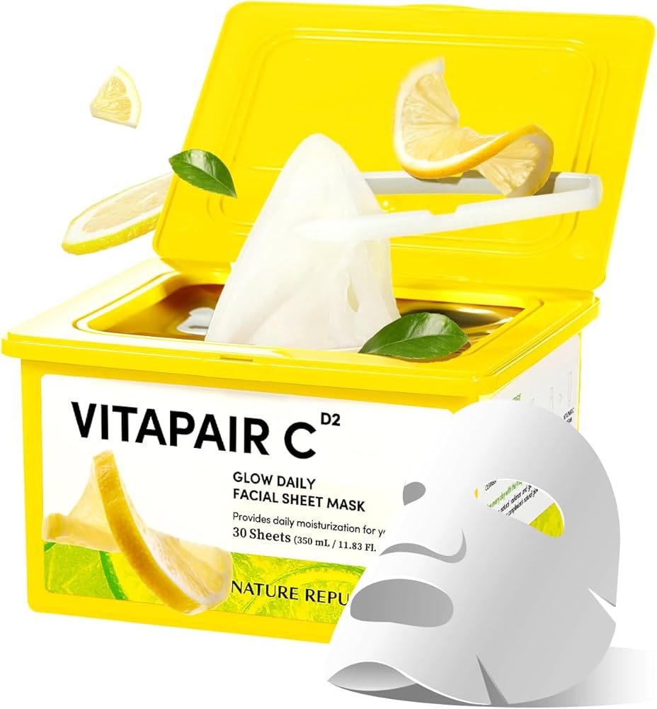 Amazon.com : Nature Republic Vitapair C Daily Face Mask (30 vegan