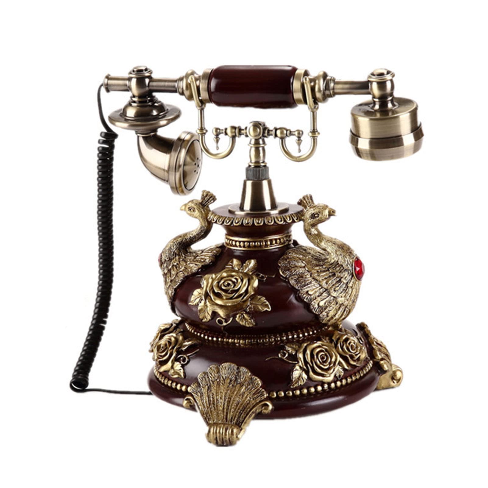 Amazon | アンティーク電話 ヴィンテージ レトロ 固定電話 受話器