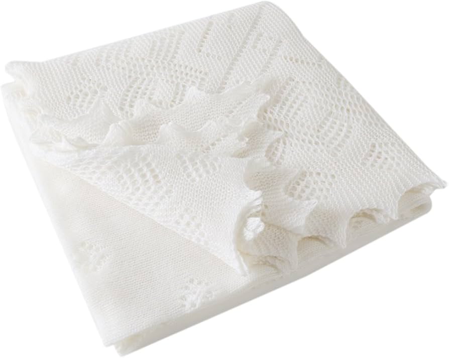 Amazon.co.jp: G.H. HURT & SON Swaddle Merino Wool Shawl, White : Baby