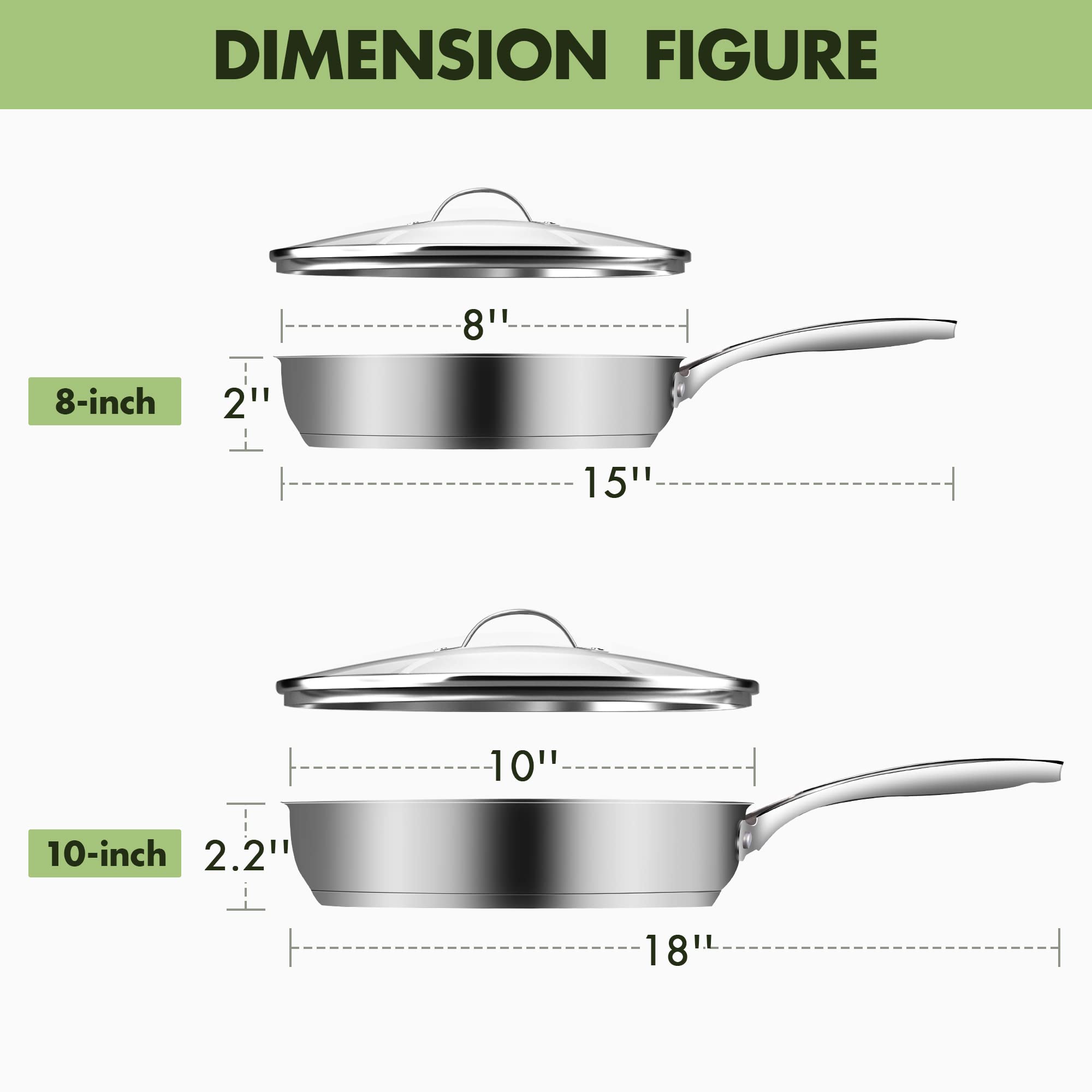 Amazon | REDMOND ノンスティックフライパン フライパンセット 蓋付き