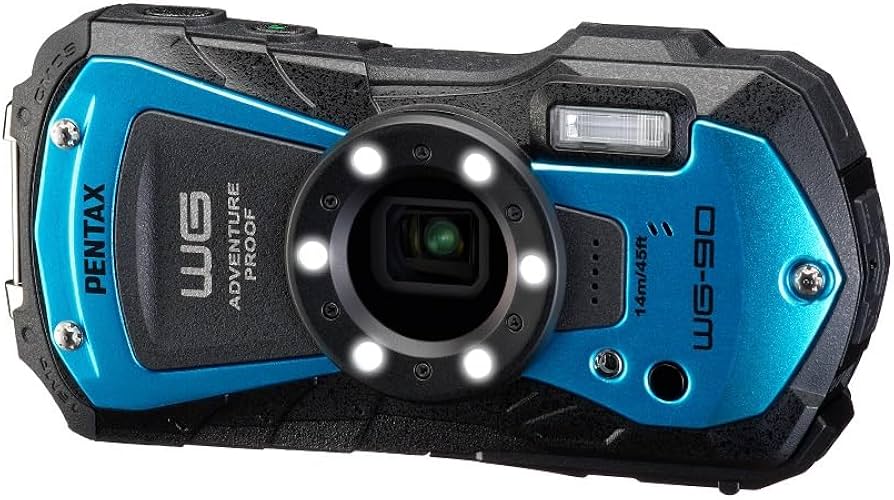 Amazon.com : PENTAX WG-90 Blue Waterproof Camera, Shockproof