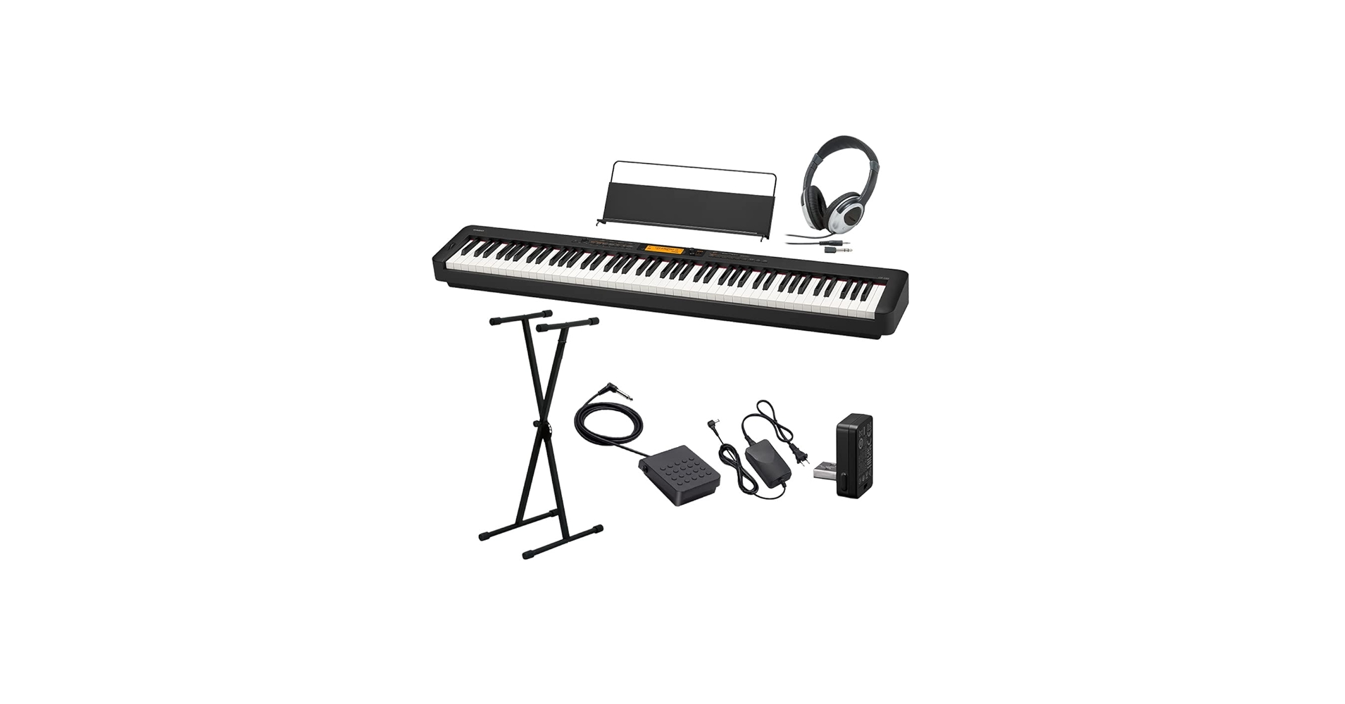 Amazon | CASIO CDP-S300 電子ピアノ 88鍵盤 ヘッドホン・Xスタンド
