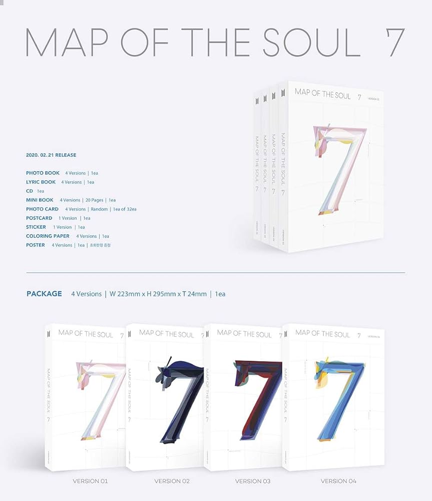 Amazon.com: BTS BANGTAN BOYS - MAP OF THE SOUL : 7 Album+Folded