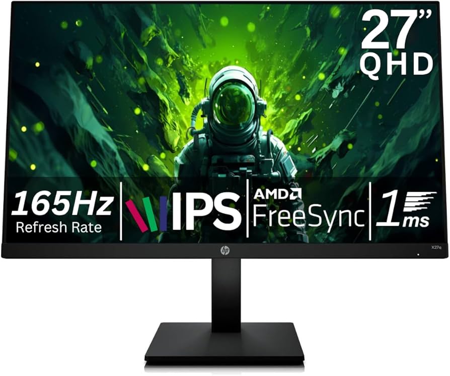 Amazon.com: HP X27q 27 Inch QHD Gaming Computer Monitor 165Hz IPS