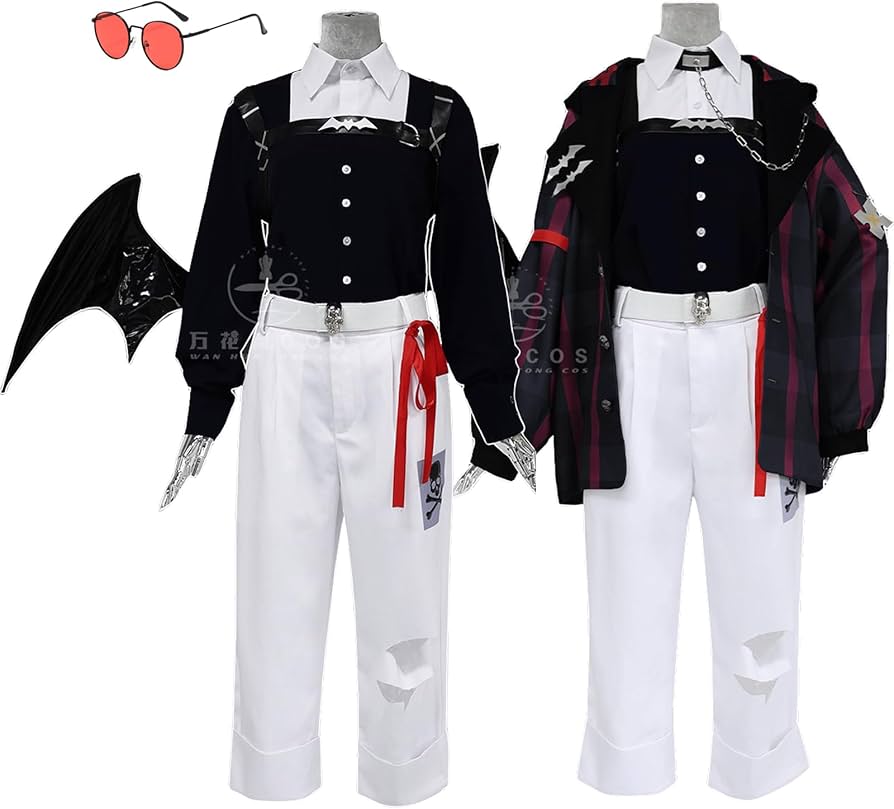 Amazon | コスプレ衣装 羽道具、メガネ、靴下、耳飾り付き フルセット